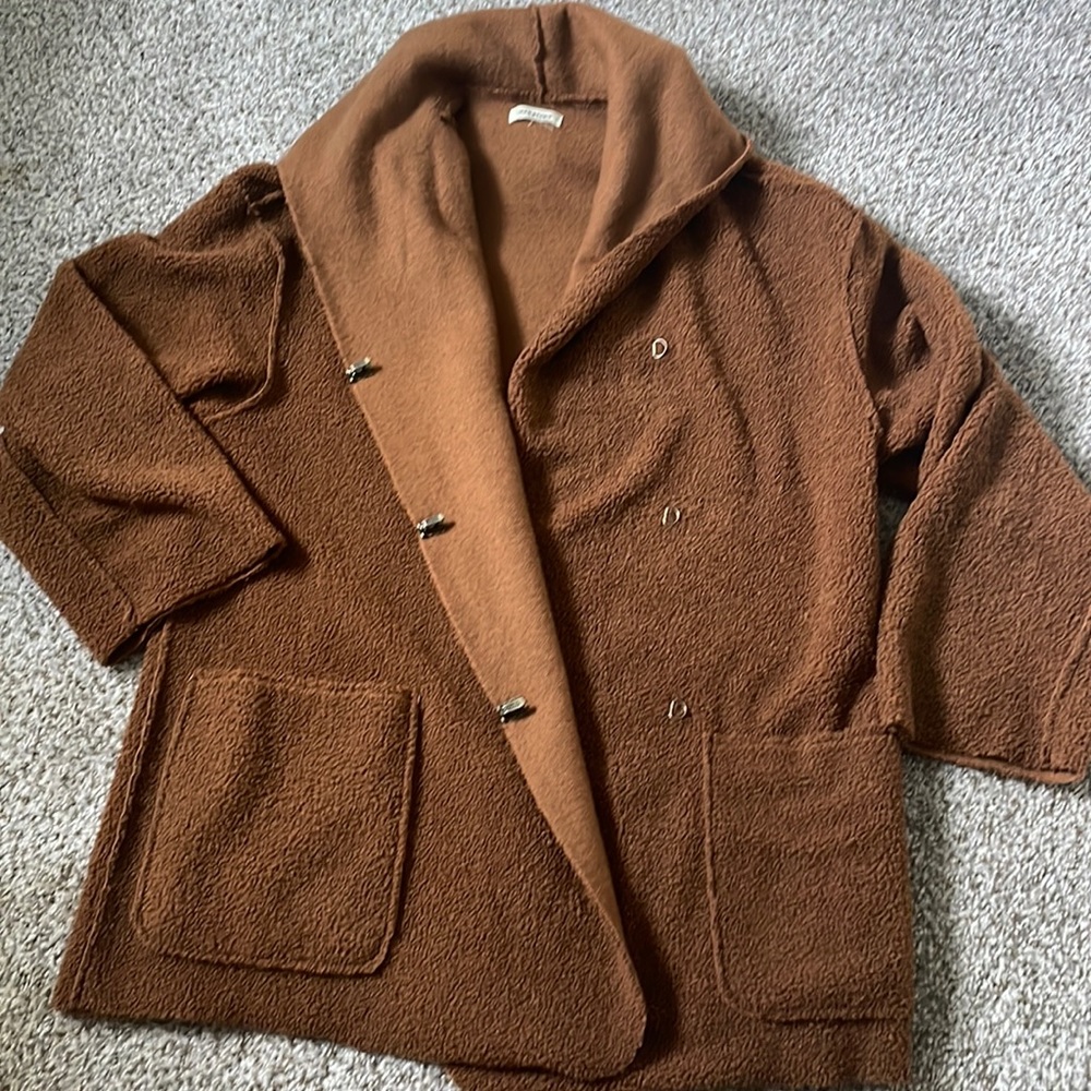 Brown Teddy material coat!